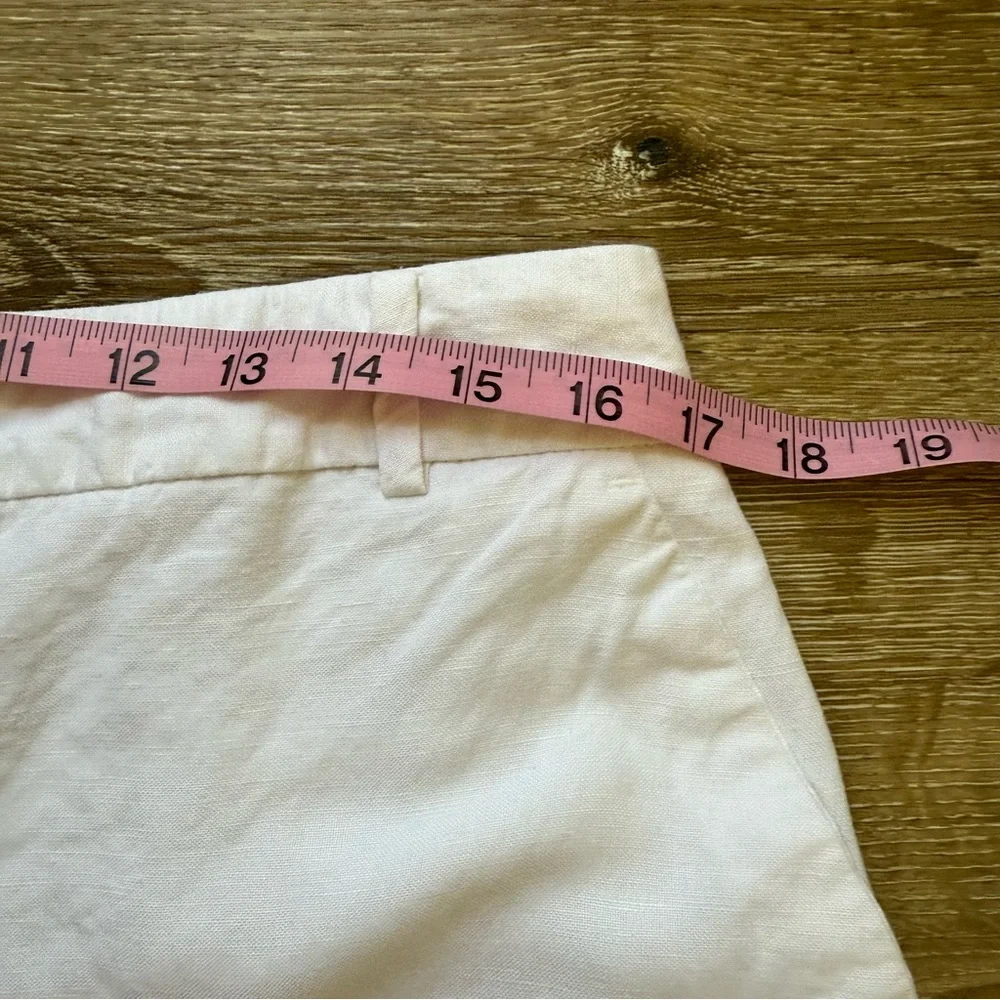 Womens Linen Wide Leg Pants XL White Minimalist Cropped‎ Breathable Coastal - Picture 12 of 13
